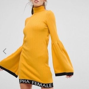 ASOS Dress With Extreme Flare Sleeve